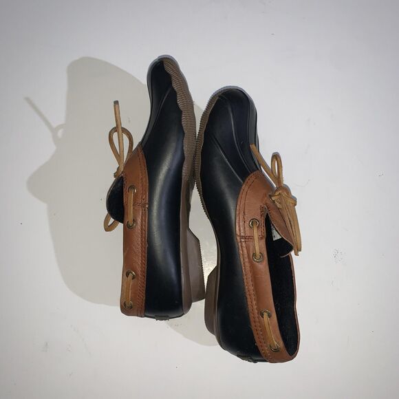 Sperry Top Sider Shoes Womens Size 8 Brown Black STS94871 Duck Boots Waterproof - Picture 7 of 11